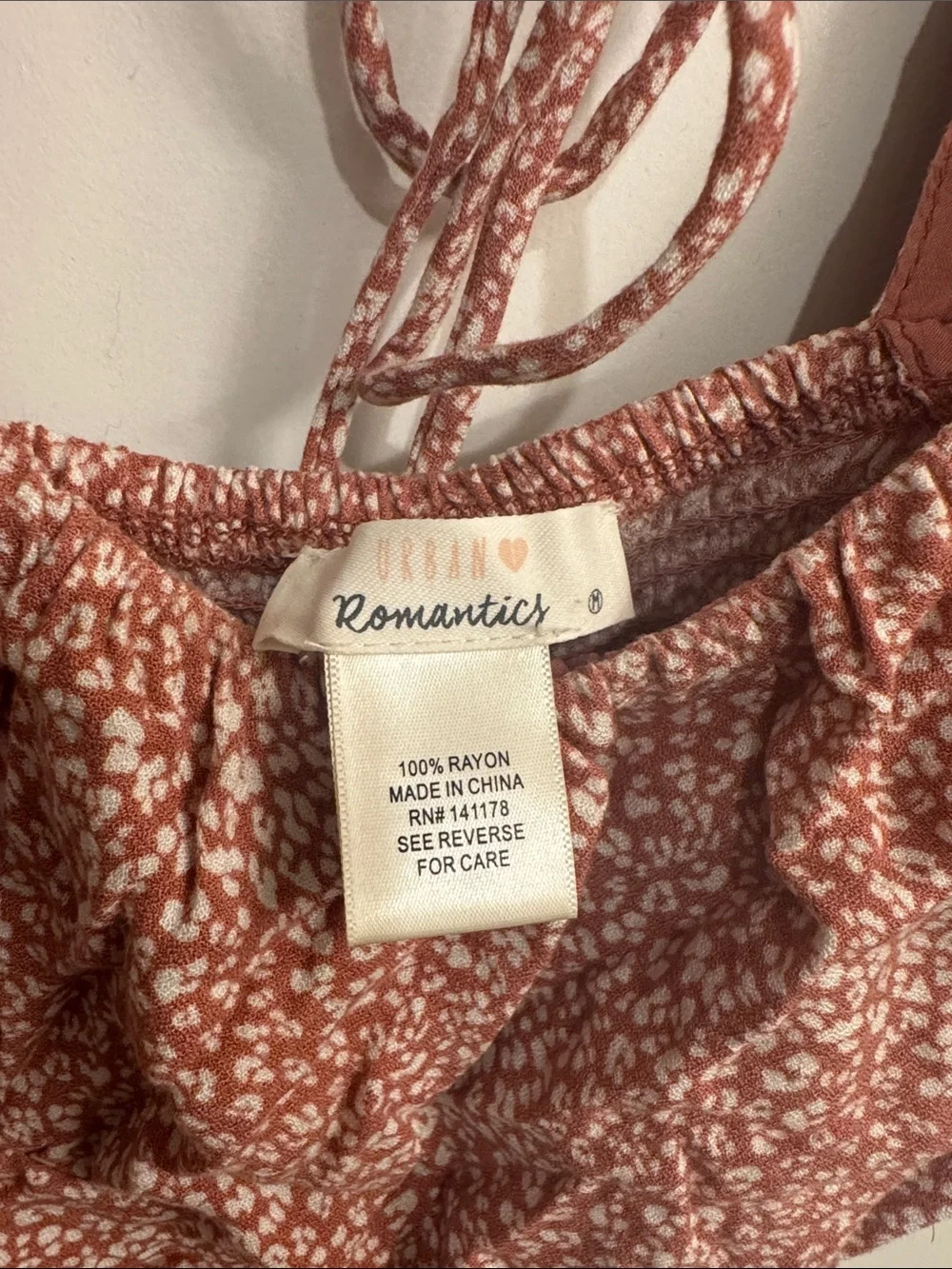 URBAN Romantics Rust Floral Cropped Puff-Sleeve Top